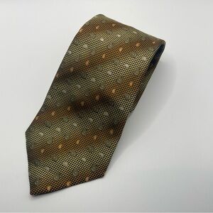 Men’s Ferrara Made in Italy 100% Silk Patterned Tie Shades of Yellow